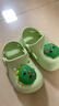 牧童儿童拖鞋夏男宝宝洞洞鞋软底女童卡通洗澡婴幼儿家居鞋奶龙绿160 实拍图