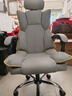 锦汐电脑椅办公椅子电竞椅家用人体工学椅老板椅主播靠背椅皮革转椅 灰色+4级杆+乳胶【二代升级】 实拍图
