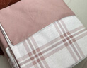 MUJI柔软洗棉被套套装 床垫罩式/双人床用 粉色小格纹 水洗棉纯棉学生儿童宿舍 实拍图
