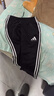 阿迪达斯（adidas）长裤男女秋冬宽松透气直筒裤跑步运动防风休闲裤  黑白 M 实拍图