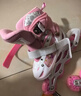 EVERVON轮滑鞋儿童溜冰鞋男女童旱冰鞋KJ-337粉色附护具头盔S号适31-34码 实拍图