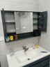 恋派浴室柜 陶瓷一体盆卫生间洗脸盆柜组合悬挂式洗漱台智能洗手盆柜 智能镜箱】珠光灰+陶瓷盆 100cm 实拍图