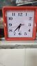 时钟表客厅家用挂钟墙上装饰儿童房卧室长方形石英钟时尚简约挂表 红色+5号电池 实拍图