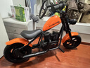 暴风骑士儿童电动摩托车小哈雷童车玩具3-12岁两轮单驱小电摩C12探索版橙 实拍图