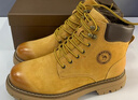 骆驼（CAMEL）【王俊凯同款】马丁靴男新款百搭男士大黄靴户外徒步工装登山靴子 G122W7757TR 金黄色 (绒里) 42 实拍图
