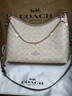 蔻驰（COACH）奥莱女士女包经典标志LAUREL 31号流浪包单肩包斜挎包腋下包礼物 SV/沙黄色/灰褐色 实拍图