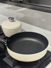 Velosan丝带炒锅不粘锅炒菜锅燃气灶电磁炉专用加深炒锅平底锅自由白30cm 实拍图