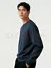 MARKLESS全棉卫衣男士春季100%棉休闲圆领上衣内搭套头衫0434 藏青色 3XL 实拍图