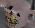 可爱fufu生日蛋糕马克杯带盖勺陶瓷杯送女生高颜值有意义生日礼物 汉堡生日蛋糕杯+盖+勺1个350ml 实拍图