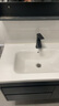 皇生金智能浴室柜陶瓷一体盆洗脸盆柜卫生间卫浴洗漱台简约洗手盆柜组合 轻奢灰+智能镜柜半+陶瓷盆 80cm 实拍图