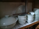 景德镇（jdz）陶瓷餐具套装家用中式影青碗盘餐具简约纯色碗碟高档乔迁礼物流影 实拍图