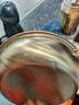 【韩剧同款】加厚不锈钢干锅海鲜锅火锅金色平底浅锅双耳锅泡面锅 单人款19cm【金色】双柄汤锅 实拍图