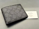 蔻驰（COACH）【品牌直供】男士短款折叠钱包卡包灰黑色拼色CY394情人节礼物 实拍图