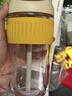 乐扣乐扣（LOCK&LOCK）咖啡杯耐热玻璃水杯子男女学生便携式双饮吸管杯随手杯500ML黄色 实拍图