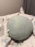 MUJI可当成腰垫使用的柔软靠垫 抱枕腰托靠枕腰靠 淡绿色 35*35*35cm 实拍图