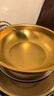 【韩剧同款】加厚不锈钢干锅海鲜锅火锅金色平底浅锅双耳锅泡面锅 单人款19cm【金色】双柄汤锅 实拍图