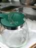 茶壶泡茶器整套茶具茶水分离玻璃耐热泡茶壶花茶套装茶漏 绿把一壶四杯 1000ml 实拍图