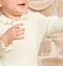 巴拉巴拉童装宝宝毛衣儿童线衫2025秋冬装婴儿女童针织衫毛衫舒适时尚萌趣 奶白 100 实拍图