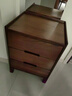 源氏木语实木床头柜北欧卧室收纳柜家用储物柜床边柜橡木胡桃色0.4m三抽 实拍图