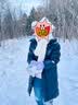 火炬人手套防寒女士加绒手套触屏手套保暖手套2321紫 实拍图