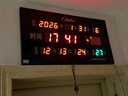 康巴丝数码万年历电子信息挂钟办公学校大屏LED钟表挂墙 L79湿度79*42cm 实拍图