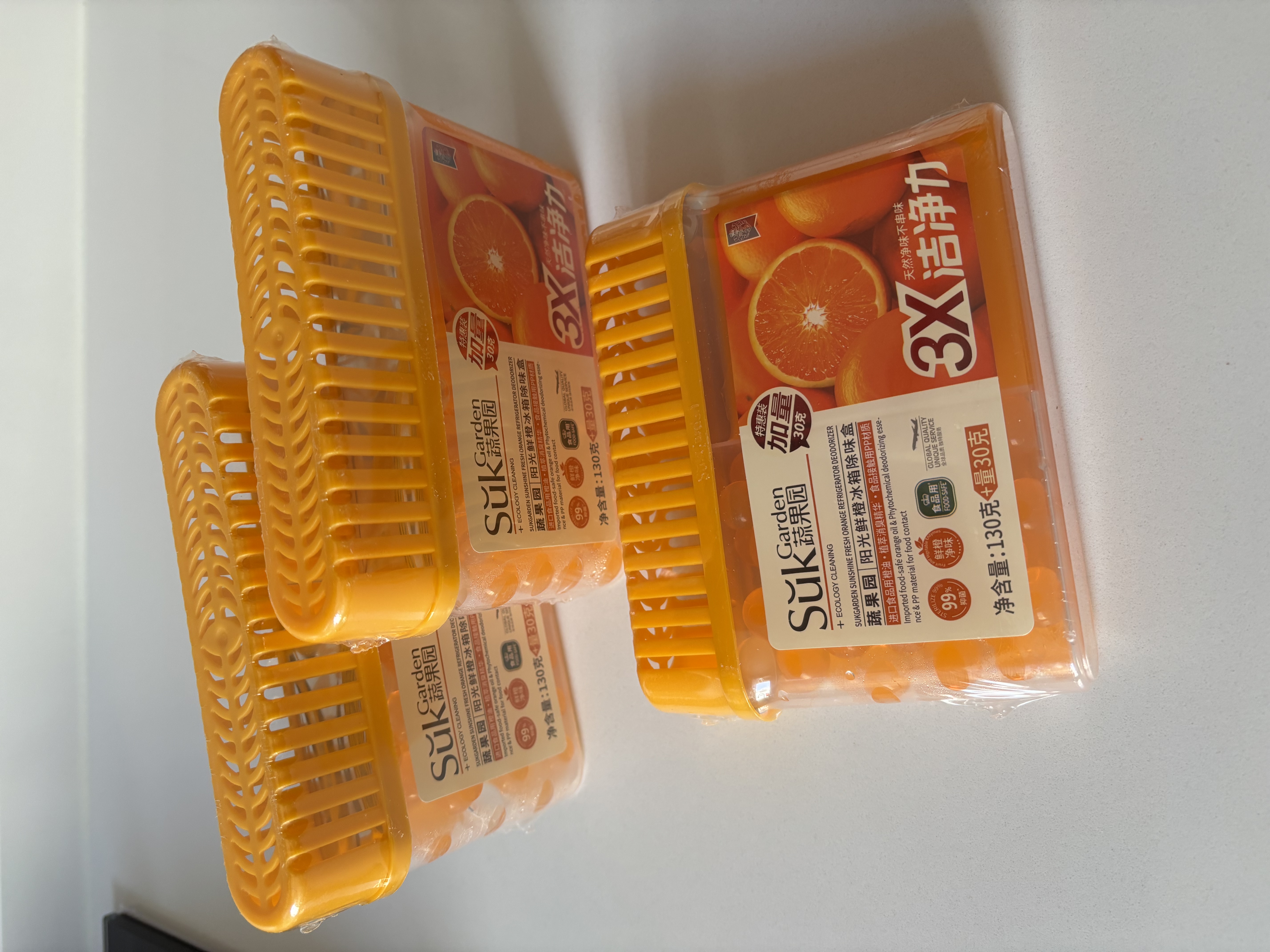 蔬果园冰箱除味剂除味盒 抑菌去异味清新保鲜净化防串味家用冰柜除臭剂 【抑菌锁鲜】冰箱除味剂160g*3 实拍图