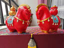 赟娅生肖马年招财办公室桌面摆件新国风茶宠年会商务礼品生日礼物男士 马上有福+聚财【礼盒礼袋】朱砂红两只装 实拍图