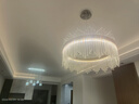 帘上光水晶吊灯客厅灯现代简约主卧室网红北欧轻奢灯饰照明广东中山灯具 【皇冠流光-包安装】圆形60cm 实拍图