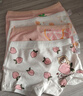 北极绒4条装儿童内裤女童发育期纯棉女孩学生10A抑菌平角短裤宝宝中大童 实拍图