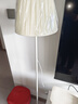 乐珊北欧简约节能布艺落地灯客厅书房酒店卧室床头装饰台灯落地立式灯 米黄色灯罩+三色变光12W+白杆 实拍图