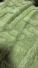 洁丽雅（Grace）3A抗菌塔芙绒加厚双面绒盖毯宿舍毯子午睡毯 茶绿1.5*2M 实拍图