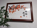 良木柿柿如意新中式装饰电表箱挂画2026最新款高级感免打孔配电箱遮挡 A-事事如意 50*40CM-典雅红褐实木框-左推拉 实拍图