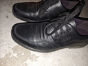 红蜻蜓男鞋平底秋冬牛皮休闲鞋男圆头商务正装皮鞋男WTA306871黑色42 实拍图