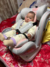 Heekin德国 儿童安全座椅汽车用0-4-12岁婴儿宝宝360度旋转ISOFIX硬接口 尊享粉(遮阳棚+上拉带+侧保护) 实拍图