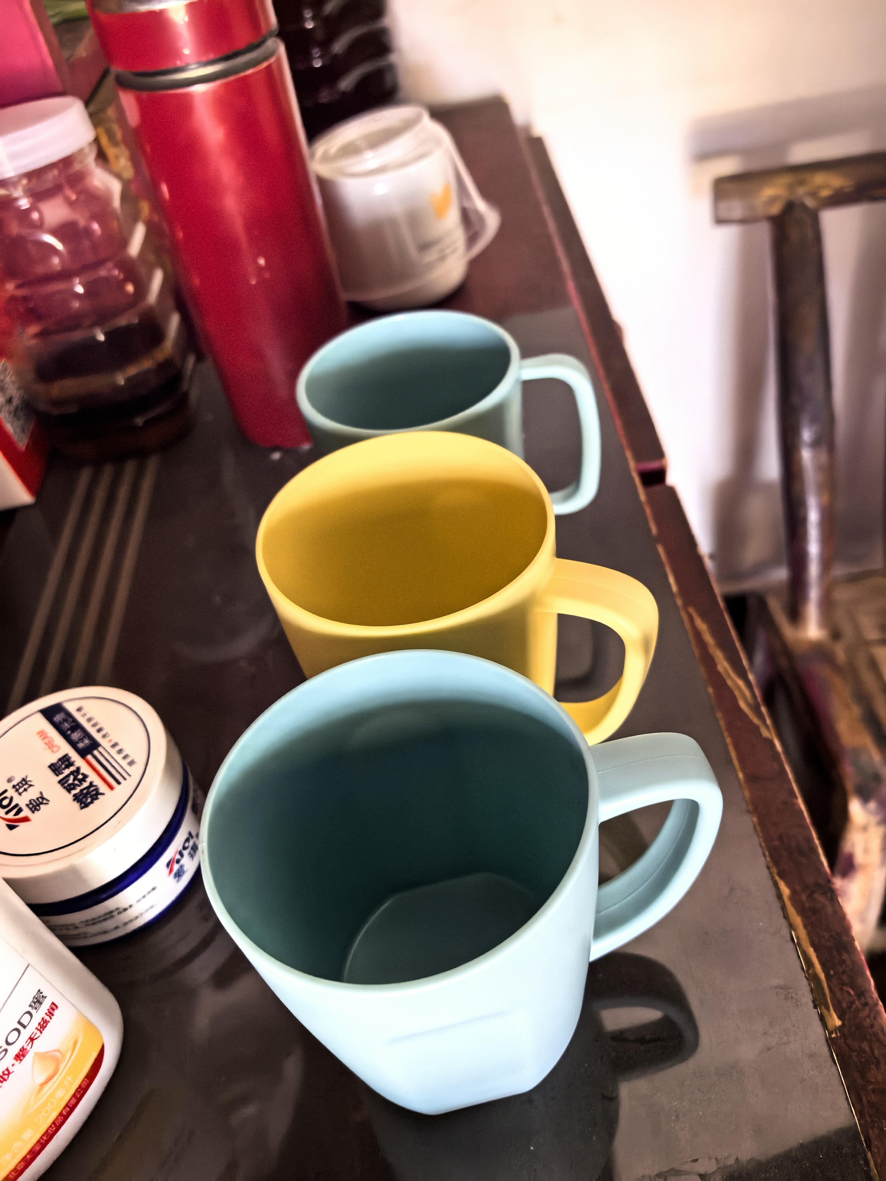 茶花 漱口杯簌 刷牙杯子 牙刷杯牙缸 洗漱杯塑料水杯 1只装 蓝色 实拍图