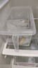 日式冰箱收纳盒蔬菜冷冻保鲜盒厨房透明抽屉式塑料储物盒鸡蛋密封 冰箱收纳盒透明带手柄【2个装】 实拍图