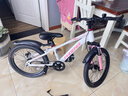 凤凰山地自行车男女变速山地车碟刹青少年儿童自行车学生单车 星际 粉白【单速+辐条轮】 20寸【适合125-160cm】 实拍图
