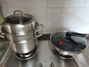 康巴赫炒锅不粘锅316L不锈钢炒菜锅32cm蜂窝平底煎炒锅电磁炉燃气灶通用 实拍图