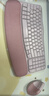 罗技（Logitech）Wave Combo 无线人体工学键鼠套装 垂直鼠标 无线蓝牙鼠标 办公键盘 无线键盘 蓝牙键盘 粉色 实拍图