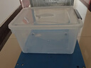 禧天龙塑料衣物收纳箱杂物整理箱110L 透明色  2个装 带轮 实拍图