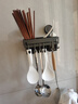 一卫吸盘筷子筒壁挂式筷子收纳盒一体刀架置物架菜刀架刀具收纳架刀座 筷子筒三杯6钩 21.3cm*9.2cm 实拍图