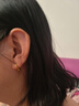 周六福5G工艺黄金耳环女足金耳饰情人节礼物计价A0910234 约0.79g 一对 实拍图