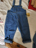 嘟嘟家宝宝背带裤春装婴儿韩版牛仔裤秋款男童春季新款洋气裤子女童vip 深蓝色 100 实拍图