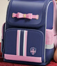 剑桥树书包小学生女生儿童4-6年级护脊减负大容量双肩包 藏青粉大码 实拍图