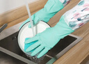 美丽雅手套洗碗加绒乳胶1双均码49cm加长冬季保暖耐磨家务厨房洗衣服 实拍图