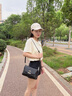 viney牛皮斜挎包包女包百搭单肩包妈妈包中年老婆生日520送女朋友礼物 【黑色】情人节实用高级感高档品牌洋气小包 休闲轻奢小众百搭小方包 实拍图
