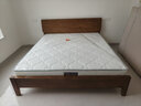 全友家居 多功能胡桃木色实木床现代简约主卧室橡胶木双人大床1.8x2米 实拍图