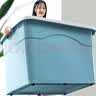 千勤加厚特大号收纳箱收纳家用衣服玩具收纳盒塑料整理箱大号箱带滑轮 水晶蓝 280#【80*59*47.5cm】6滑轮 实拍图