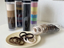 儿童莫兰迪色系高弹力头绳无缝不伤发发绳无痕布艺清新发饰 无缝发圈袋装60根-黑+咖+莫兰迪 实拍图
