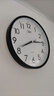 康巴丝（Compas）挂钟客厅 静音走时简约石英钟表挂墙时钟 c2855 黑色 26cm直径 实拍图